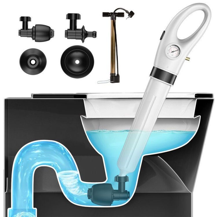 Toilet pipe dredge one-shot pneumatic toilet floor drain sewer dredge Tiger speed through high pressure