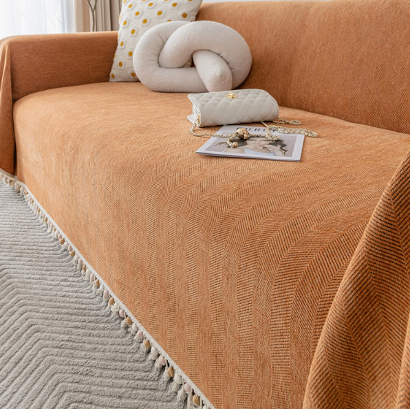 One piece solid color sofa cushion