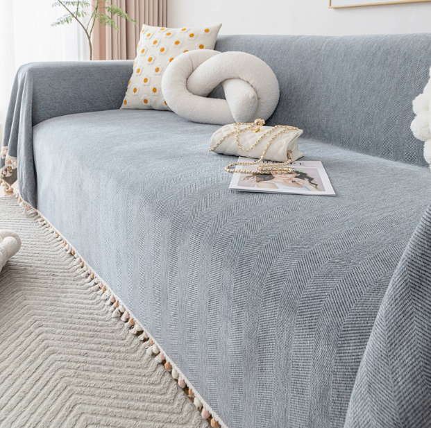 One piece solid color sofa cushion